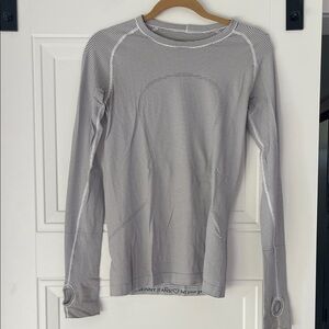 lululemon athletica Striped Long Sleeve Tee - Black and White